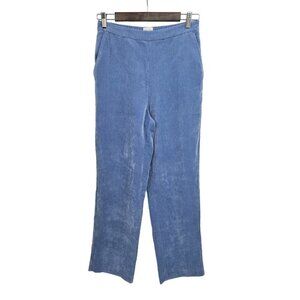 Draper's & Damon's Corduroy Pants Womens Sz S 4 6 8 Straight Leg High Rise Blue